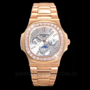 Patek Philippe Nautilus 5740-1G-001 Replica 40mm Rose Gold Tone Front view1