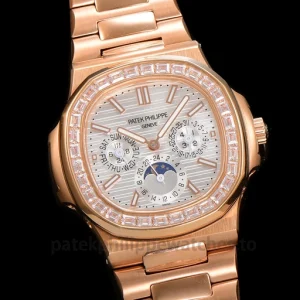 Patek Philippe Nautilus 5740-1G-001 Replica 40mm Rose Gold Tone Front view2