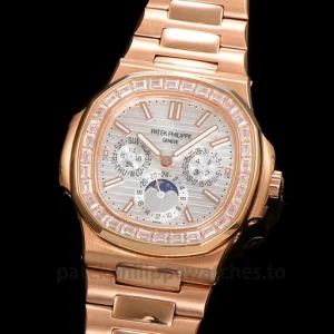 Patek Philippe Nautilus 5740-1G-001 Replica 40mm Rose Gold Tone Front view3