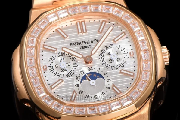 Patek Philippe Nautilus 5740-1G-001 Replica 40mm Rose Gold Tone Front view5