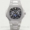 Patek Philippe Nautilus 5740-1G-001 Replica White Gold Tone 904 Steel BlackFront view5