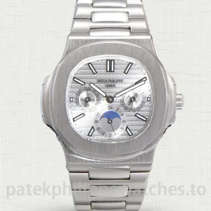 Patek Philippe Nautilus 5740-1G-001 Replica White Gold Tone 904 Steel Ice SilverMain product image