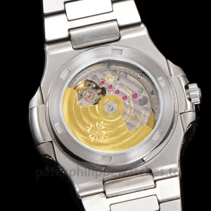 Patek Philippe Nautilus 5740-1G-001 Replica White Gold Tone 904 Steel Ice SilverWatch case back