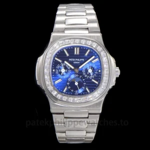 Patek Philippe Nautilus 5740-1G 001 Super Clone Blue Dial Clone 240 QFront view1