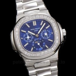 Patek Philippe Nautilus 5740-1G 001 Super Clone Blue Dial Clone 240 QFront view2