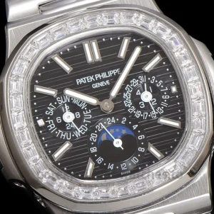 Patek Philippe Nautilus 5740-1G 001 Super Clone White Gold Tone 904 SteelFront view1