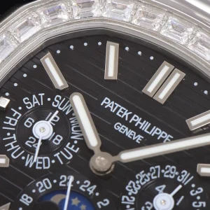 Patek Philippe Nautilus 5740-1G 001 Super Clone White Gold Tone 904 SteelFront view3