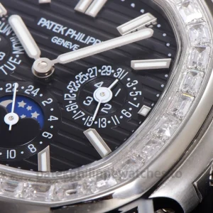 Patek Philippe Nautilus 5740-1G 001 Super Clone White Gold Tone 904 SteelFront view4