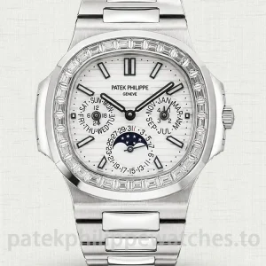 Patek-Philippe-Nautilus-57401G-001-Super-Clone-–-40mm-White-Dial-Perpetual-Calendar-Automatic-Luxury-Watch-Main-Image