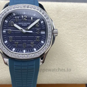 Patek Philippe Nautilus 5976-1G-001 Replica Super Clone 44mm 904L Stainless Steel Blue Dial Chronograph with CH 28-520 C Movement Fabric Strap3