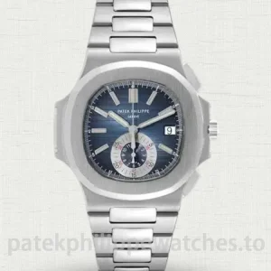 Patek Philippe Nautilus 5980 1A Replica Super Clone – 40.5mm Blue Black Dial Chronograph Luxury Watch