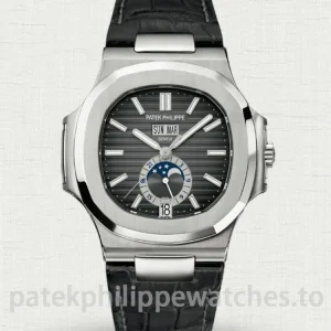 Patek Philippe Nautilus 59801A-014 Replica – Charcoal Gradient Dial, Black Crocodile Strap