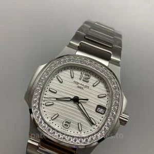 Patek-Philippe-Nautilus-70101G-011-Replica-32mm-Womens-Luxury-Automatic-Watch-with-Opaline-Dial-Dial-Detail-1