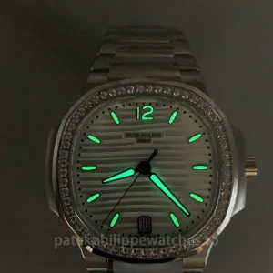 Patek-Philippe-Nautilus-71181200A-010-Super-Clone-35.2mm-Womens-Automatic-Luxury-Watch-Luminescence