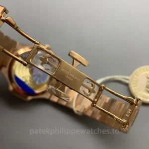 Patek-Philippe-Nautilus-71181200R-001-Replica-Womens-Luxury-Automatic-Watch-35.2mm-Rose-Gold-Case-Buckle-Detail-1