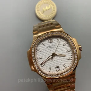 Patek-Philippe-Nautilus-71181200R-001-Replica-Womens-Luxury-Automatic-Watch-35.2mm-Rose-Gold-Case-Dial-Detail-2
