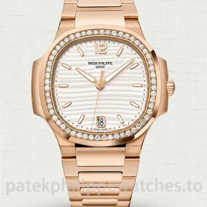 Patek-Philippe-Nautilus-71181200R-001-Replica-Womens-Luxury-Automatic-Watch-35.2mm-Rose-Gold-Case-Main-Image