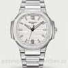 Patek-Philippe-Nautilus-71181A-010-Replica-Womens-Luxury-Automatic-Watch-35.2mm-Silver-Opaline-Dial-Stainless-Steel-Case-Main-Image