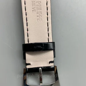 Super Clone Patek Philippe 5905P-014 42mm Men's Automatic Flyback Chronograph Watch with Olive Green Dial-Buckle Detail 1