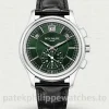 Super Clone Patek Philippe 5905P-014 42mm Men's Automatic Flyback Chronograph Watch with Olive Green Dial-Main Image