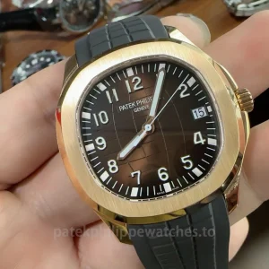 Super-Clone-Patek-Philippe-Aquanaut-5167R-001-40.8mm-Mens-Luxury-Automatic-Watch-with-Chocolate-Brown-Gradient-Dial-Dial-Detail-3