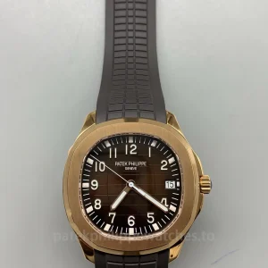 Super-Clone-Patek-Philippe-Aquanaut-5167R-001-40.8mm-Mens-Luxury-Automatic-Watch-with-Chocolate-Brown-Gradient-Dial-Front-View