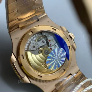 Super-Clone-Patek-Philippe-Nautilus-5711R-002-40mm-Rose-Gold-White-Dial-Mens-Automatic-Watch-Back-View