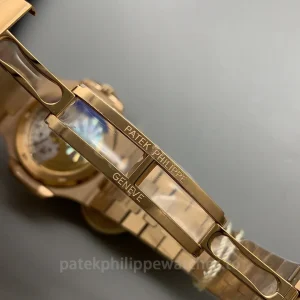 Super-Clone-Patek-Philippe-Nautilus-5711R-002-40mm-Rose-Gold-White-Dial-Mens-Automatic-Watch-Buckle-Detail-1