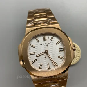 Super-Clone-Patek-Philippe-Nautilus-5711R-002-40mm-Rose-Gold-White-Dial-Mens-Automatic-Watch-Dial-Detail-3