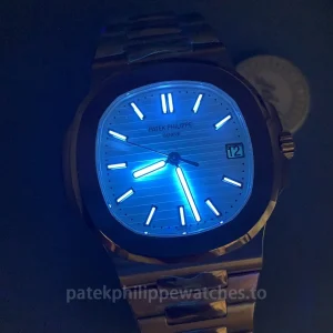 Super-Clone-Patek-Philippe-Nautilus-5711R-002-40mm-Rose-Gold-White-Dial-Mens-Automatic-Watch-Luminescence