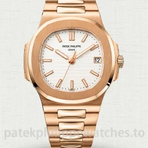Super-Clone-Patek-Philippe-Nautilus-5711R-002-40mm-Rose-Gold-White-Dial-Mens-Automatic-Watch-Main-Image