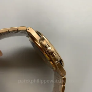 Super-Clone-Patek-Philippe-Nautilus-5711R-002-40mm-Rose-Gold-White-Dial-Mens-Automatic-Watch-Right-Side