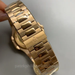 Super-Clone-Patek-Philippe-Nautilus-5711R-002-40mm-Rose-Gold-White-Dial-Mens-Automatic-Watch-Strap
