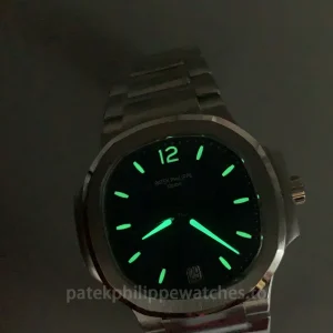 Super-Clone-Patek-Philippe-Nautilus-71181A-001-35.2mm-Womens-Luxury-Automatic-Watch-with-Blue-Wave-Dial-Luminescence