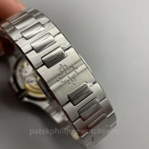 Super-Clone-Patek-Philippe-Nautilus-71181A-001-35.2mm-Womens-Luxury-Automatic-Watch-with-Blue-Wave-Dial-Strap