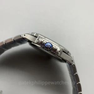 Super-Clone-Patek-Philippe-Nautilus-71181A-011-35.2mm-Womens-Automatic-Watch-with-Gray-Wave-Dial-Stainless-Steel-Bracelet-Right-Side