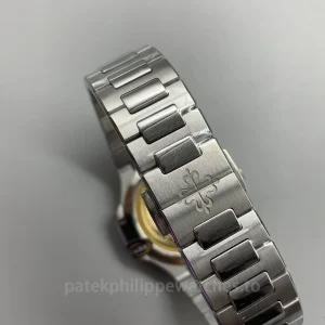 Super-Clone-Patek-Philippe-Nautilus-71181A-011-35.2mm-Womens-Automatic-Watch-with-Gray-Wave-Dial-Stainless-Steel-Bracelet-Strap