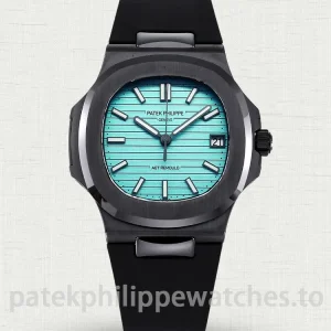 Patek Philippe Nautilus 5711 AET REMOULD Roselend Blue Replica – 40mm Black Ceramic, Blue Horizontal DialMain product image