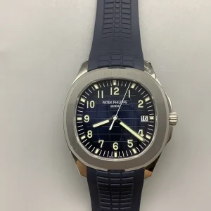 Patek Philippe Aquanaut 5168G-001 Super Clone – 42mm Blue Dial Weighted Caliber 324 Movement - Front View