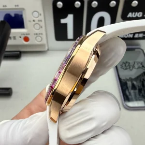 Patek Philippe Aquanaut Luce 7968/300R-001 Replica Rainbow Chronograph 39.9mm Rose Gold - Left Side