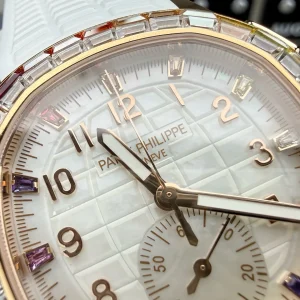 Patek Philippe Aquanaut Luce 7968/300R-001 Replica Rainbow Chronograph 39.9mm Rose Gold - Dial Detail 2