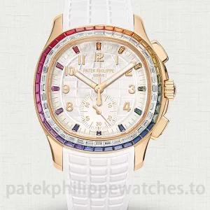 Patek Philippe Aquanaut Luce 7968/300R-001 Replica Rainbow Chronograph 39.9mm Rose Gold - Main Image