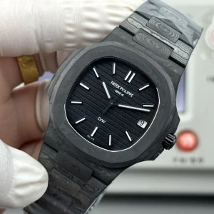 Patek Philippe DiW Nautilus 5711 40mm Matte Black Carbon Fiber Super Clone - Dial Detail 1