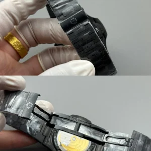 Patek Philippe DiW Nautilus 5711 40mm Matte Black Carbon Fiber Super Clone - Buckle Detail 1
