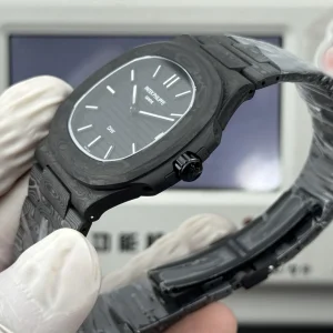 Patek Philippe DiW Nautilus 5711 40mm Matte Black Carbon Fiber Super Clone - Right Side