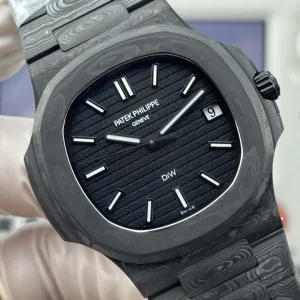 Patek Philippe DiW Nautilus 5711 40mm Matte Black Carbon Fiber Super Clone - Dial Detail 3