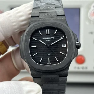 Patek Philippe DiW Nautilus 5711 40mm Matte Black Carbon Fiber Super Clone - Dial Detail 5