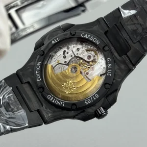 Patek Philippe DiW Nautilus 5711 40mm Matte Black Carbon Fiber Super Clone - Back View