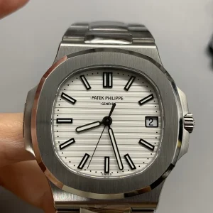 Patek Philippe Aquanaut 5168G-001 Super Clone – 42mm Blue Dial Weighted Caliber 324 Movement - Front View