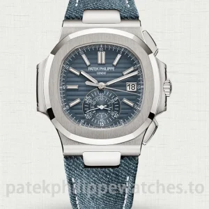 Patek Philippe Nautilus 5980/60G-001 40.5mm Blue Grey Flyback Chronograph 1: 1 Super Clone - Main Image